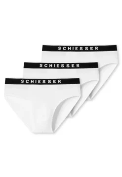 SCHIESSER Herren Rio-Slip 3er Pack - Serie "95/5", Logobund, S-XXL Weiß XL