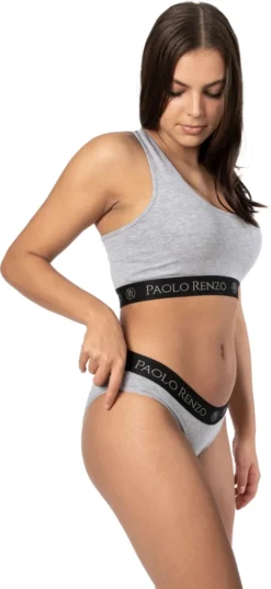 Paolo Renzo Damen Slip SPORT LINE 3 Stück - Baumwoll Slip - Sport Slip - Größe M - Grau -Günstiges Mode Wucht Geschäft d34824630b755afa84569142ee5aa4f6