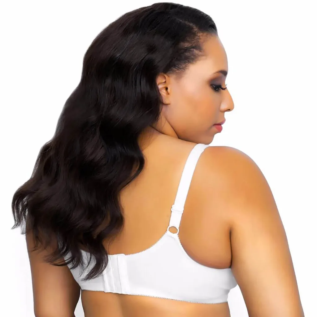 Exquisite Form Fully Damen BH - Soft Cup Baumwoll-BH Mit Spitze BH Ohne Bügel (80-100 B / 80-110 C-F / 80-105 G) Bügelloser BH Große Größen BH, Farbe:Weiß (WH), Größe:105D 4 Exquisite Form Fully Damen BH - Soft Cup Baumwoll-BH Mit Spitze BH Ohne Bügel (80-100 B / 80-110 C-F / 80-105 G) Bügelloser BH Große Größen BH, Farbe:Weiß (WH), Größe:105D – Bild 2