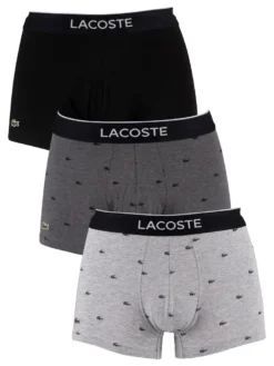 Lacoste Herren 3 Packungsstämme, Grau L -Günstiges Mode Wucht Geschäft d77da78c951921d7ff809d4989b735ef