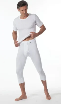 Hose 3/4 Lang Mit Eingriff, Feinripp, Farbe: Weiß Von Kumpf Größe - 9