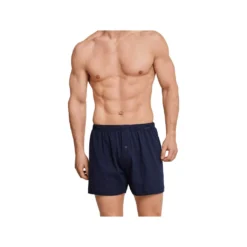 SCHIESSER Herren Boxershorts 2er Pack - Shorts, Single Jersey, Unifarbig, S-4XL Schwarz/Blau L -Günstiges Mode Wucht Geschäft d9a27160852ab0de1db810fd7d86cae4