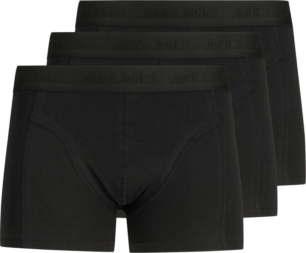 JACK & JONES 3er-Pack Schwarze Boxershorts Für Herren 3 JACK & JONES 3er-Pack Schwarze Boxershorts Für Herren