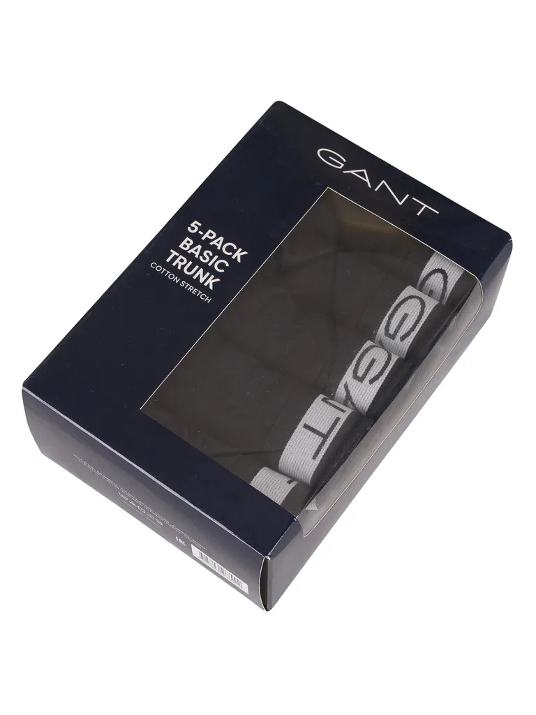GANT Herren 5 Pack Basic Trunks, Schwarz L 8 GANT Herren 5 Pack Basic Trunks, Schwarz L – Bild 6