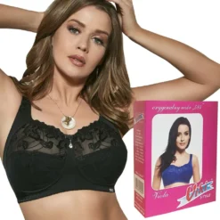 SOLO VIKI VIOLA 584 Soft BH Bra Breite Träger Spitze Große Größen Tüll+Stickerei