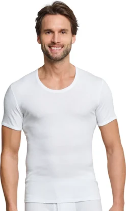 SCHIESSER 1/2 Arm Unterhemd Herren Essentials Baumwolle Doppelripp -Günstiges Mode Wucht Geschäft de8b5c151a03ff18c32d01615775107d