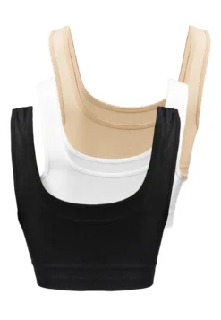 Damen Bustier BH Mit Cups 3-er Stück Pack Triangel Soft Bra Breite Träger Mieder Basic, Farben:Schwarz-Weiß, Größe:XL-XXL -Günstiges Mode Wucht Geschäft ded8f1cdd057a4473bccf694f023cefa