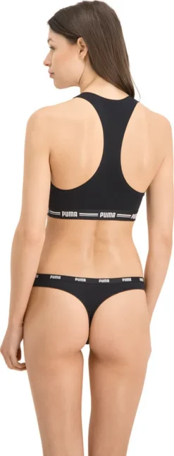 PUMA Damen Iconic String, 3er Pack - Soft Baumwolle Stretch Schwarz S -Günstiges Mode Wucht Geschäft e08627a6bcea5183197207052df8684d