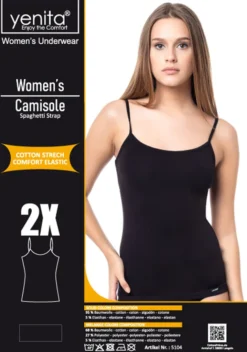 Yenita® Spaghetti Top (2er Set) Modern-Collection XL Schwarz -Günstiges Mode Wucht Geschäft e1a27df4f268fe1ebc7e288923e0ceca