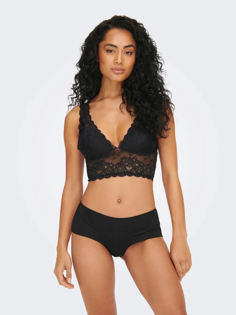 ONLY Damen Spitzen Slips 3-er Stück Pack Low Hipster Unterhosen Nahtlose Unterwäsche Panty ONLCHLOE, Farben:Schwarz, Größe:M 7 ONLY Damen Spitzen Slips 3-er Stück Pack Low Hipster Unterhosen Nahtlose Unterwäsche Panty ONLCHLOE, Farben:Schwarz, Größe:M – Bild 5