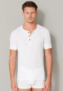 Schiesser Herren Unterhemd Shirt Kurzarm 1/2 Mit Knopfleiste - 174018, Größe Herren:8, Farbe:weiss -Günstiges Mode Wucht Geschäft e38846302367ee9272a7bd79e2101b43