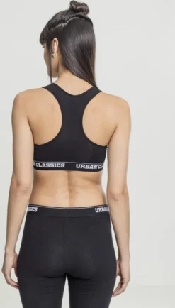 Urban Classics Damen Sport-BH Logo Bra TB1490 Schwarz Black 3XL -Günstiges Mode Wucht Geschäft e76527a04bddf72410ba794aad74d6f9