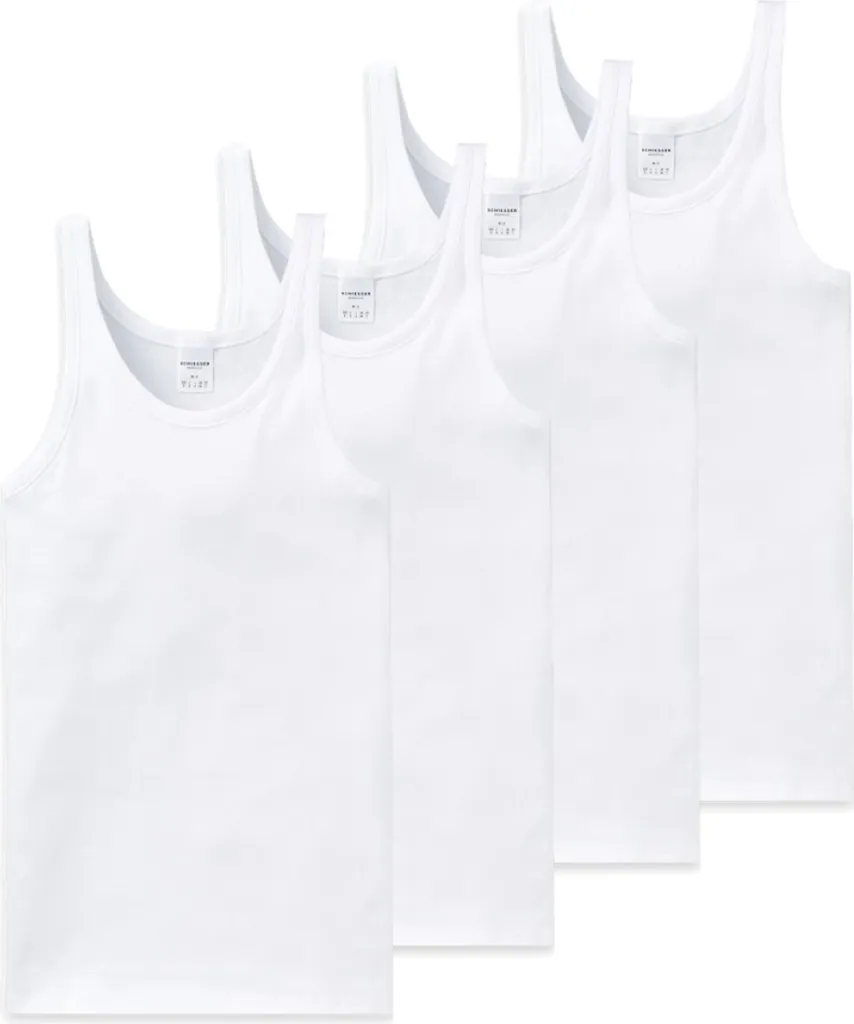 Schiesser 4er Pack Baumwolle Essentials Feinripp Unterhemd / Tanktop Besonders Strapazierfähig Und Langlebig, Hoher Tragekomfort, In Hochwertiger, Bequemer Feinripp-Qualität 3 Schiesser 4er Pack Baumwolle Essentials Feinripp Unterhemd / Tanktop Besonders Strapazierfähig Und Langlebig, Hoher Tragekomfort, In Hochwertiger, Bequemer Feinripp-Qualität
