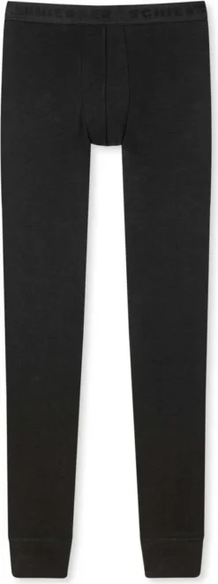 Schiesser Unterhose Unterwäsche Lang Langes Organic Baumwolle Schwarz 152