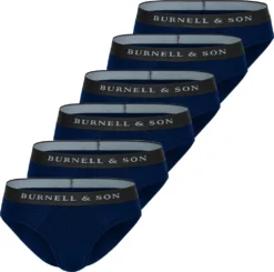 Burnell & Son 6er Pack - Basic Slip / Unterhose Perfekte Passform, Extra Elastischer Bund, Doppelvernähung Im Hüftbereich