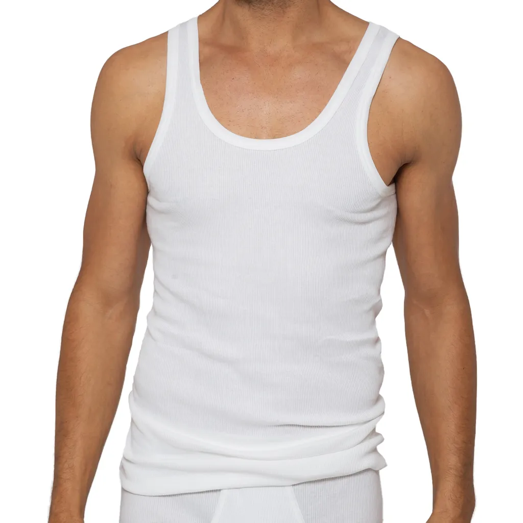 ESGE 5er Pack - Malibu Doppelripp Unterhemd Ohne Störende Seitennähte, Pflegeleicht, Formbeständig Und Strapazierfähig, 100 % Supergekämpter Baumwolle 4 ESGE 5er Pack - Malibu Doppelripp Unterhemd Ohne Störende Seitennähte, Pflegeleicht, Formbeständig Und Strapazierfähig, 100 % Supergekämpter Baumwolle – Bild 2