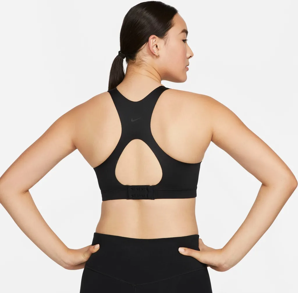 NIKE Df Alphas Hs Front Zip BH Damen Schwarz M/A 6 NIKE Df Alphas Hs Front Zip BH Damen Schwarz M/A – Bild 4