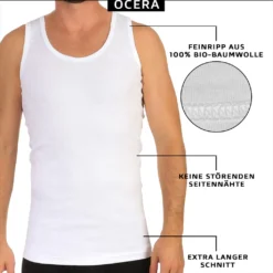 OCERA 4 Feinripp-Unterhemden Für Herren Aus 100% Baumwolle Gr. 5/M -Günstiges Mode Wucht Geschäft f9d3c296b90708a7d528d1f60894c346