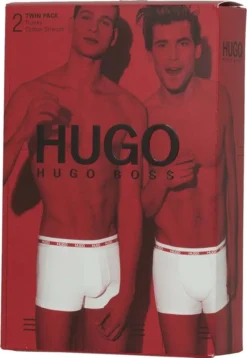 Hugo Boss HUGO Herren Boxer Shorts, 2er Pack - Trunks, Logobund, Baumwolle Stretch Rot/Schwarz L -Günstiges Mode Wucht Geschäft ffd3fb13408a0b80d4af0654fcaa72a8